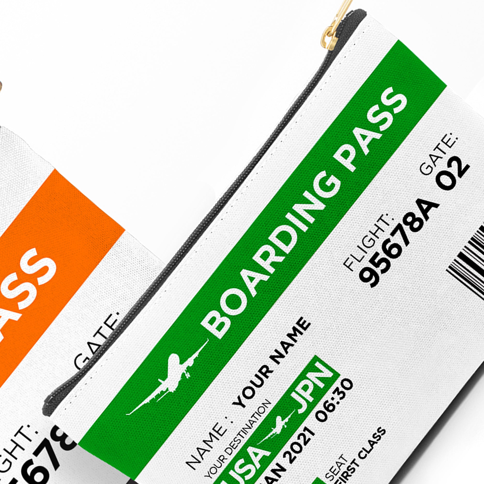 Boarding Pass Personalized Accessory Pouch