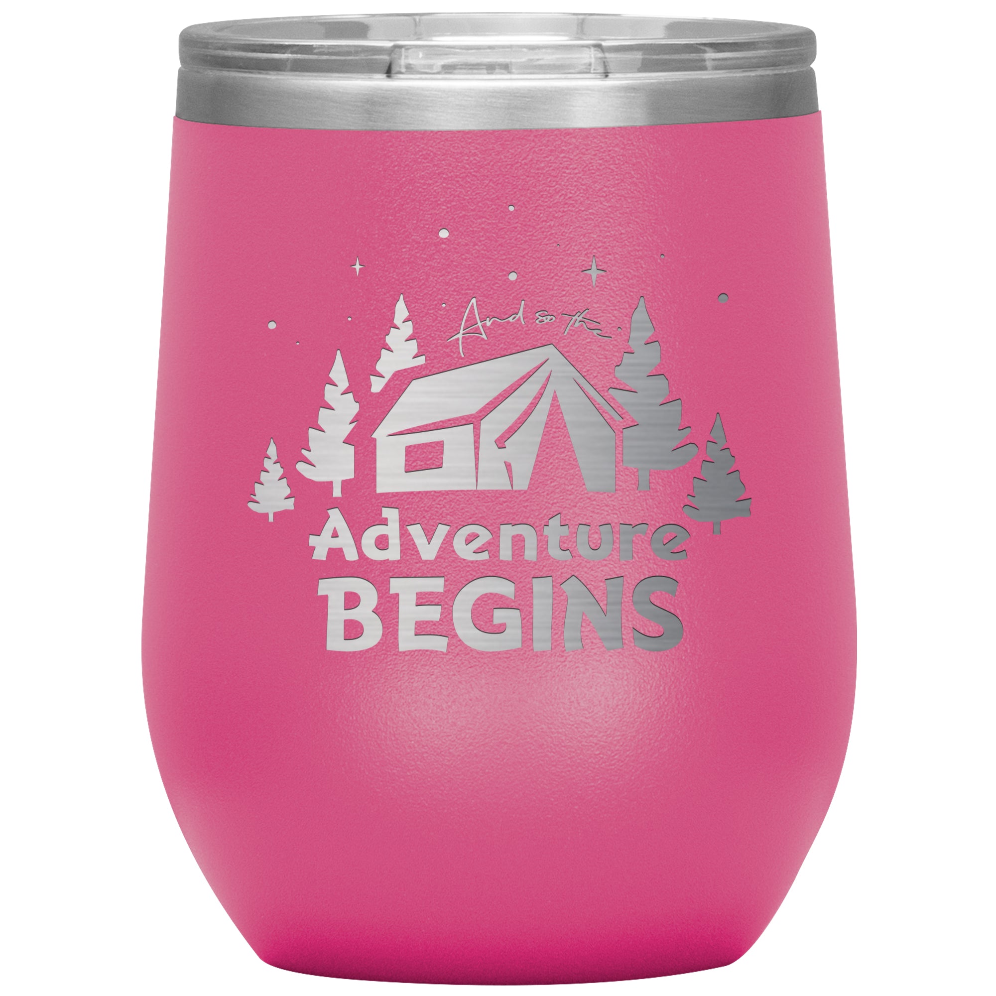 Adventure Begins 12oz Engraved Tumbler