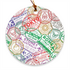 Load image into Gallery viewer, Passport Stamp Porcelain Ornament