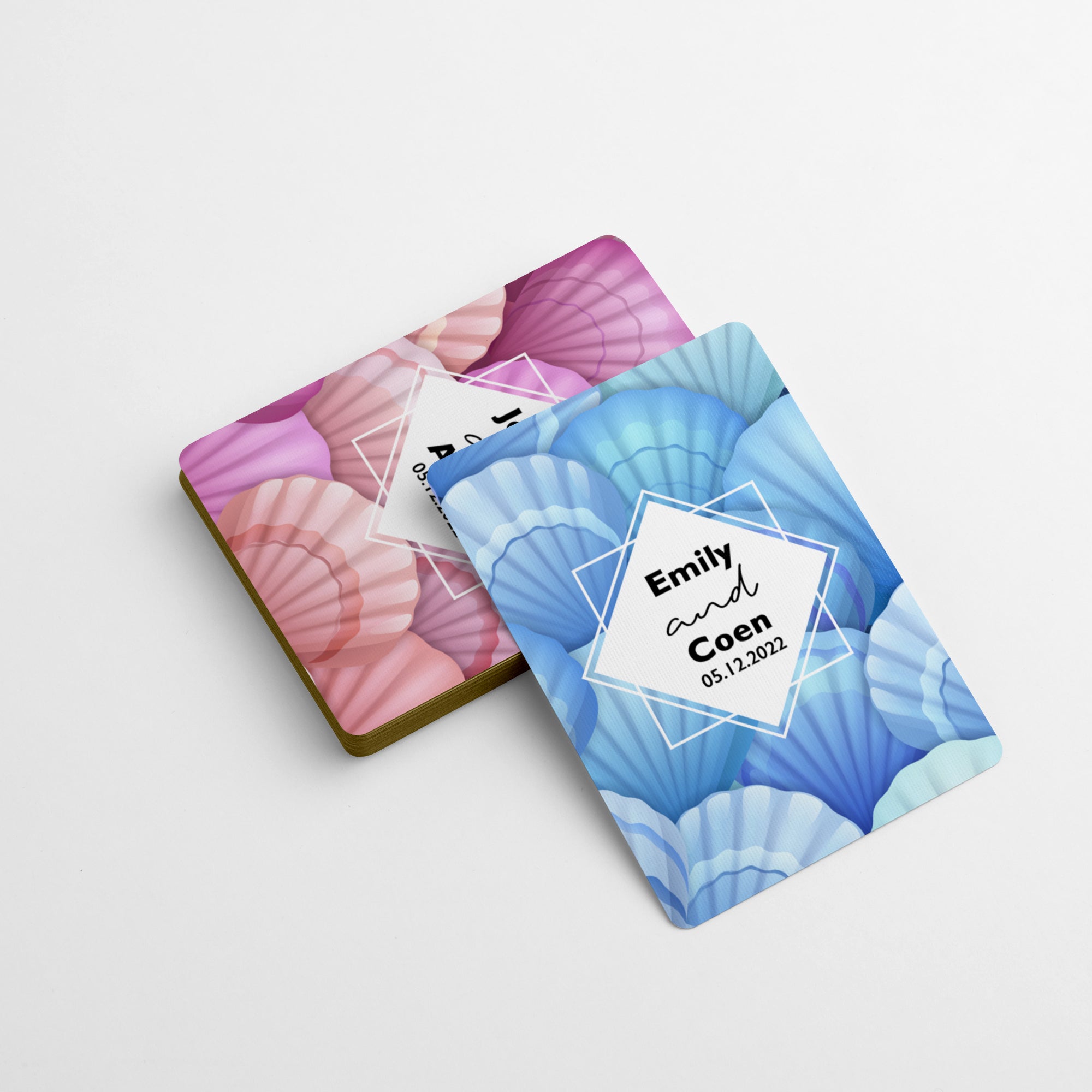 Personalized Seashell Playing Cards