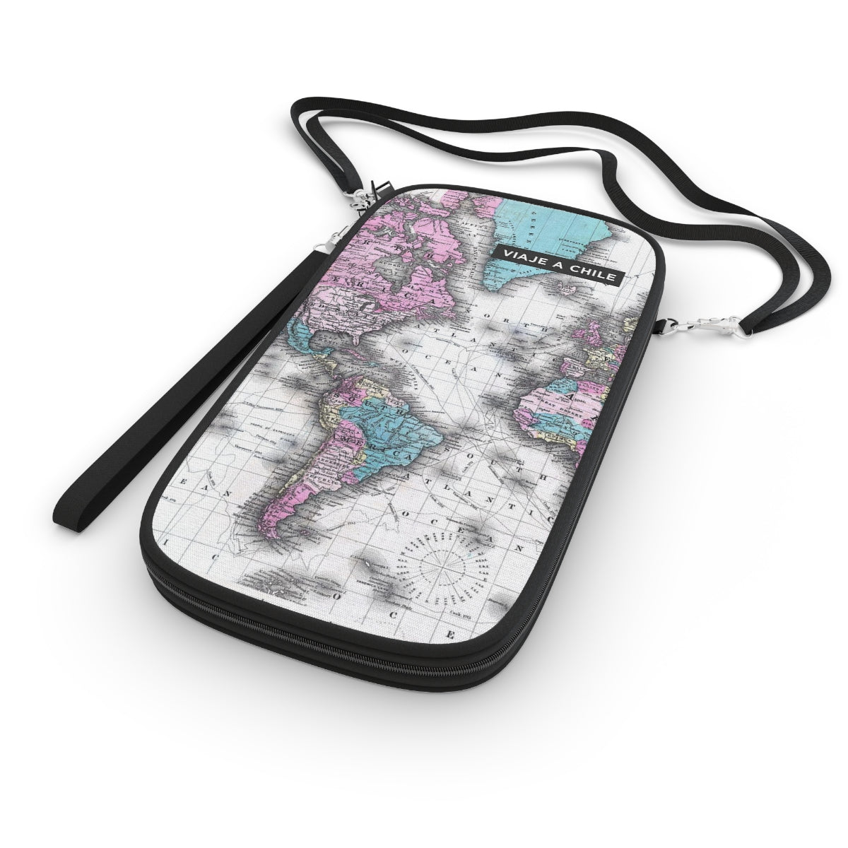 Personalized International World Map Travel Wallet