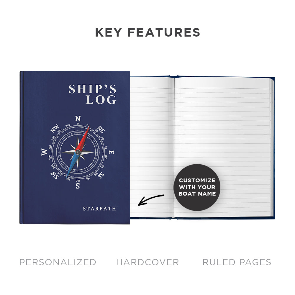 Nautical Compass Ship's Log Notebook