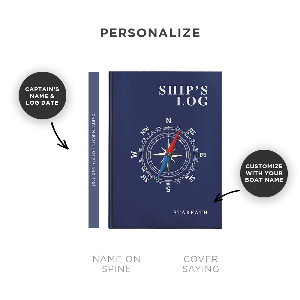 Nautical Compass Ship's Log Notebook