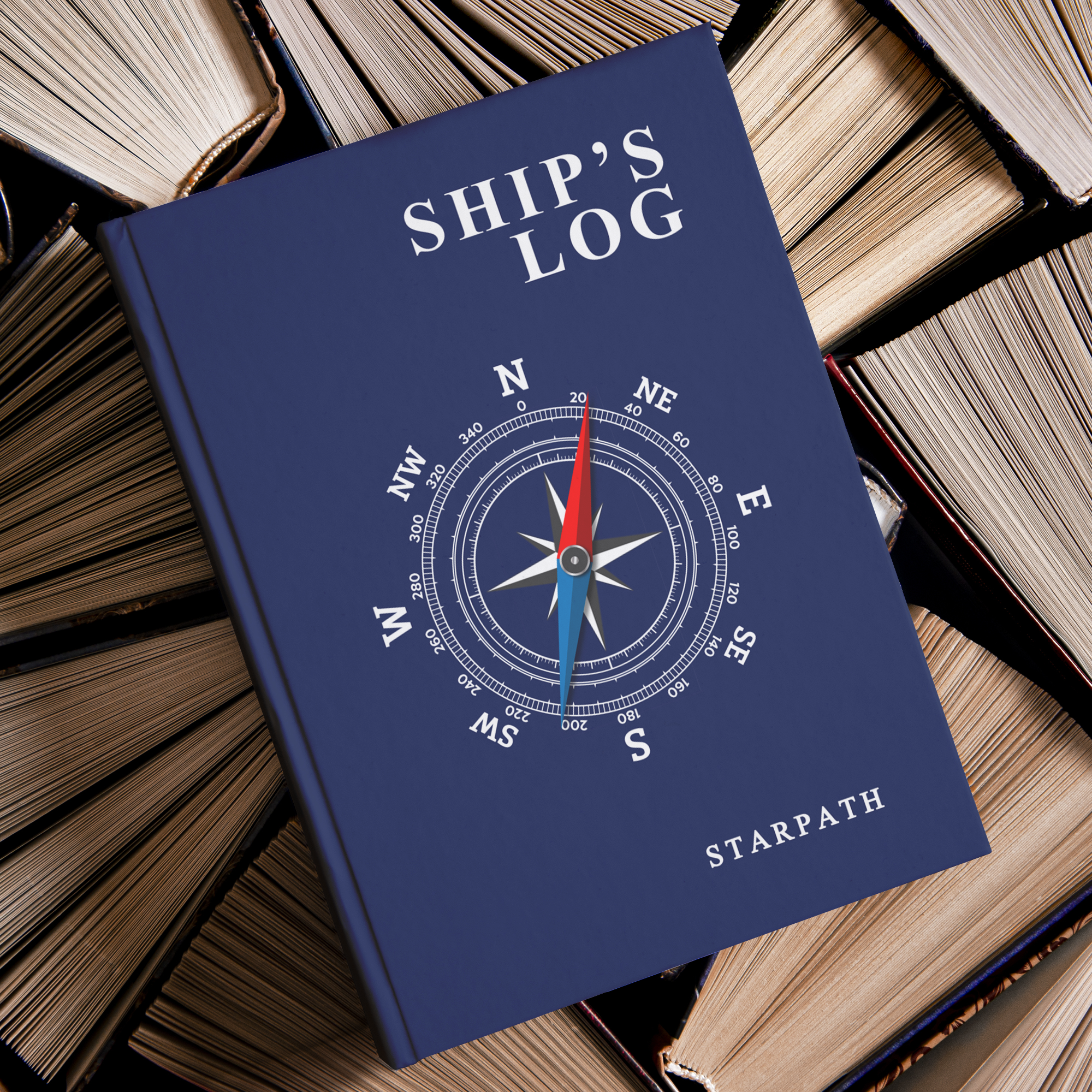 Nautical Compass Ship's Log Notebook