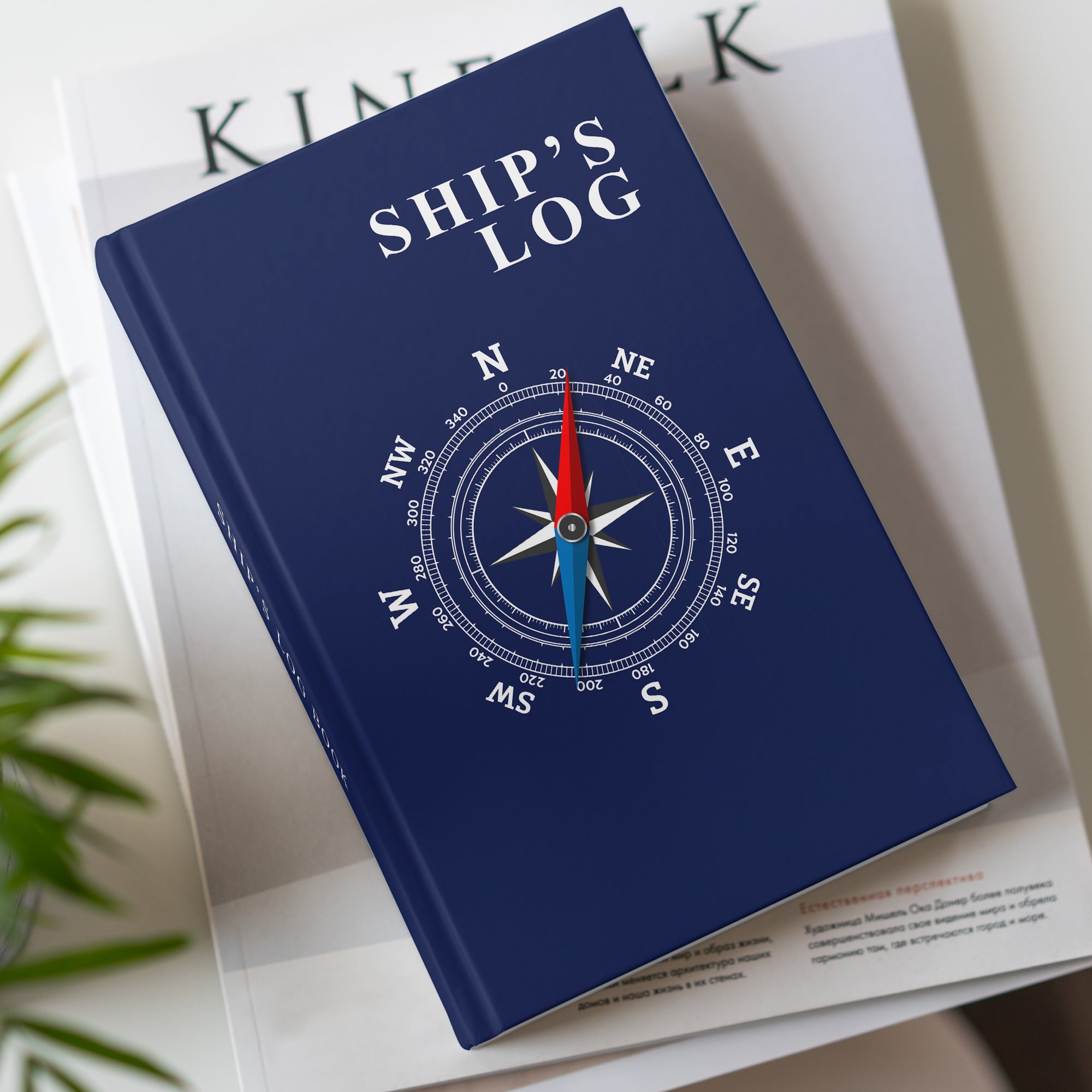 Nautical Compass Ship's Log Notebook