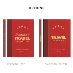 Travel Packing List & Notes Journal