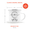 Monogrammed Initials Enamel Coffee Mug