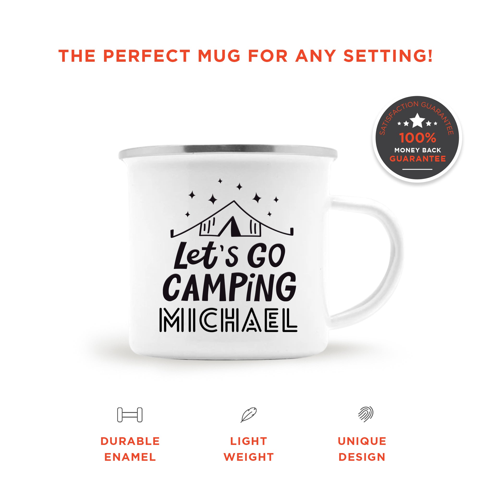 Let's Go Camping Personalized Mug