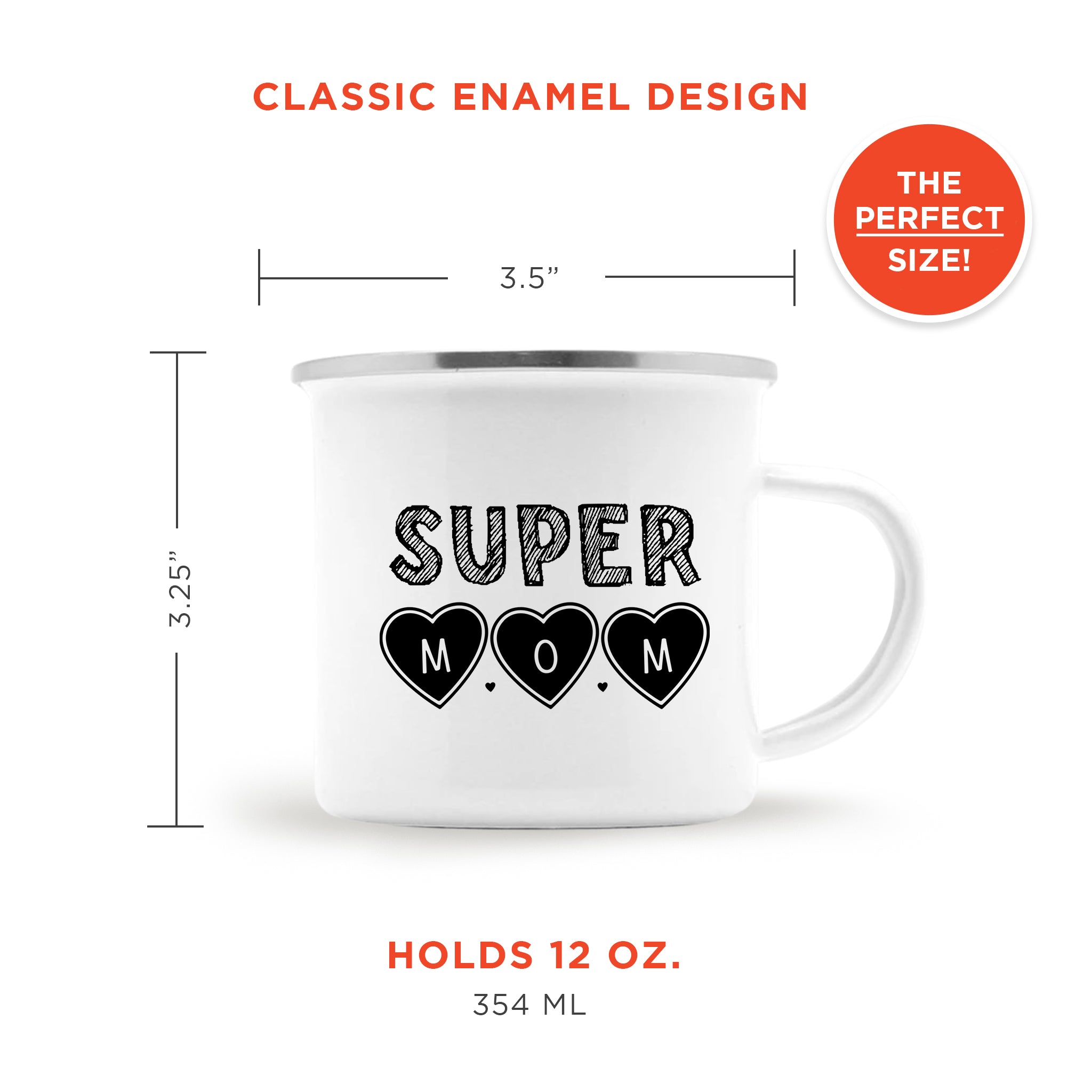 Super Mom Enamel Camping Mug