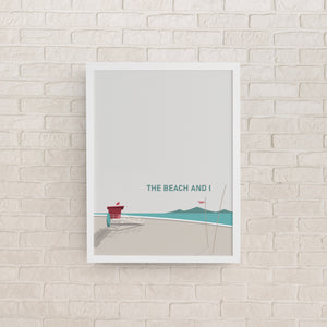 The Beach And I Framed Art Print Set of Two