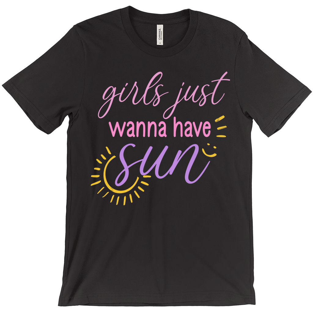 Girls Just Wanna Have Fun Shirt, Colorful Fun Girls Shirt