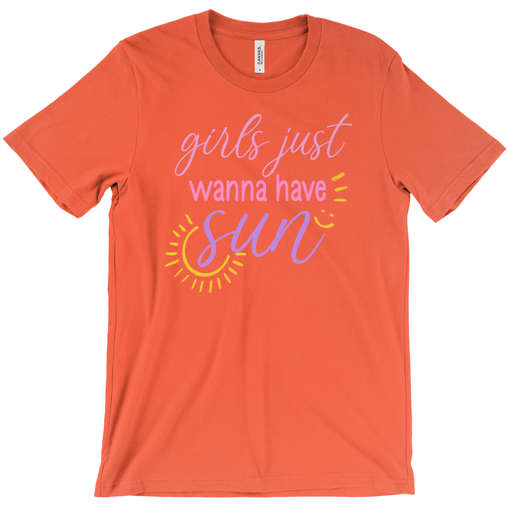 Girls Just Wanna Have Fun Shirt, Colorful Fun Girls Shirt