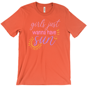 Girls Just Wanna Have Fun Shirt, Colorful Fun Girls Shirt