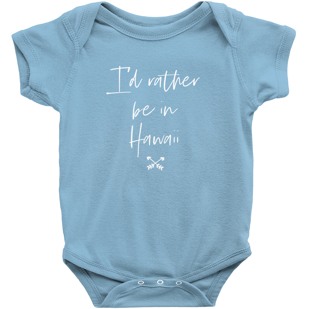 Funny Personalized Onesie - Unisex 'I'd Rather Be In' Baby Bodysuit