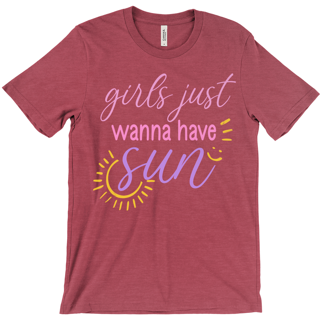 Girls Just Wanna Have Fun Shirt, Colorful Fun Girls Shirt