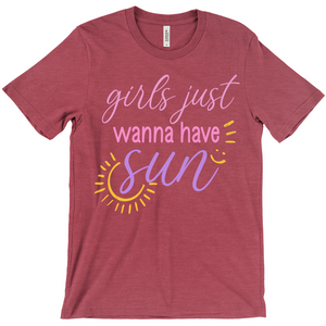 Girls Just Wanna Have Fun Shirt, Colorful Fun Girls Shirt