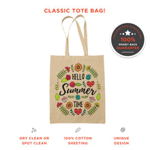 Hello Summer Floral Print Tote Bag