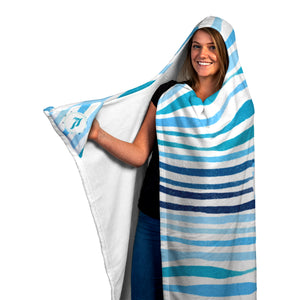 Make Waves Hooded Sherpa Travel Blanket