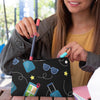 Load image into Gallery viewer, Unique Zippered Pouch: Travel Bag, Makeup Bag, Essentials Holder, Canvas Pouch