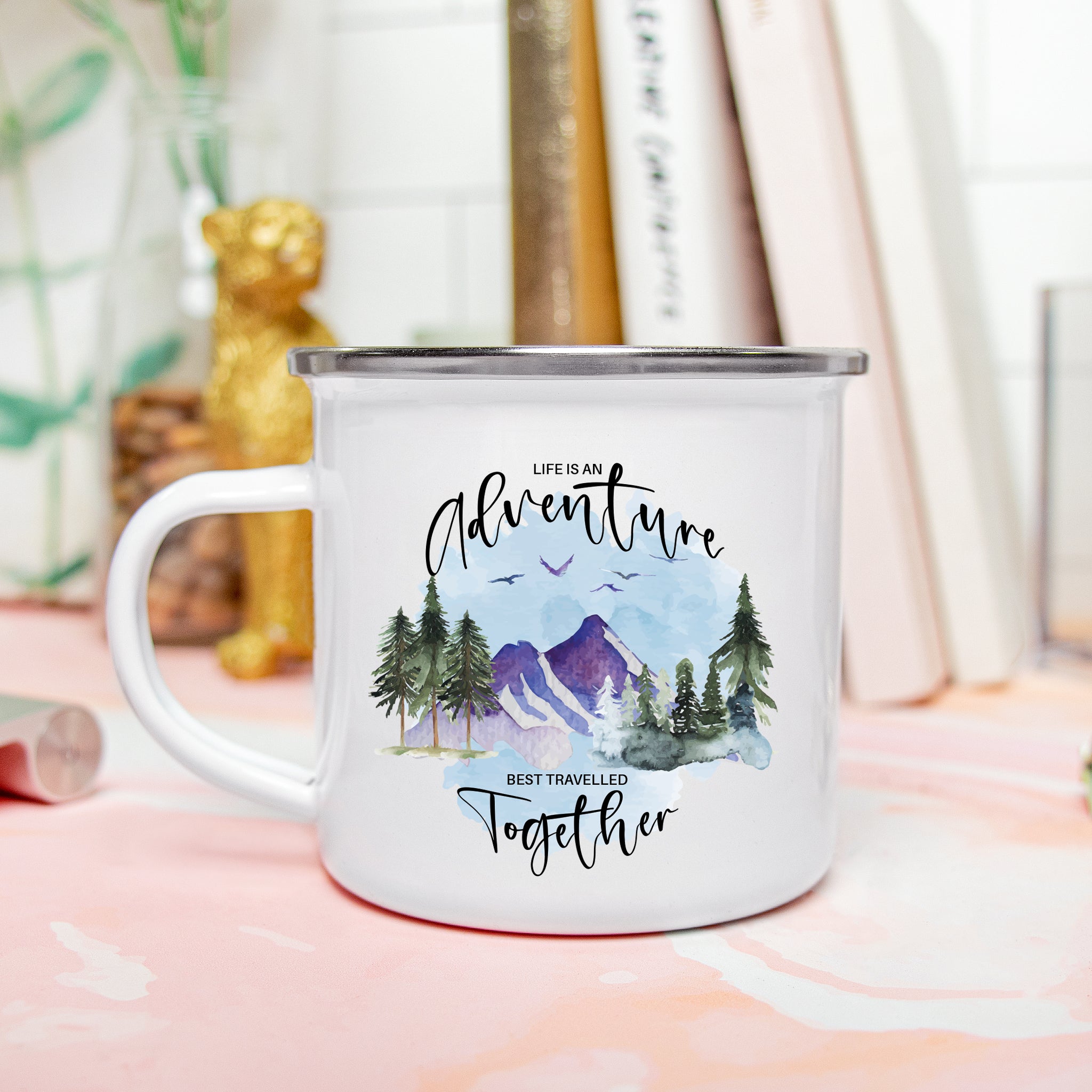 Life Is An Adventure Best Traveled Together Hiking Mug