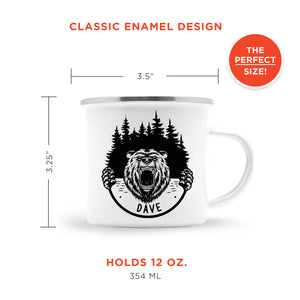 Personalized Bear Enamel Mug