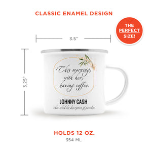 Johnny Cash Paradise Enamel Camping Mug