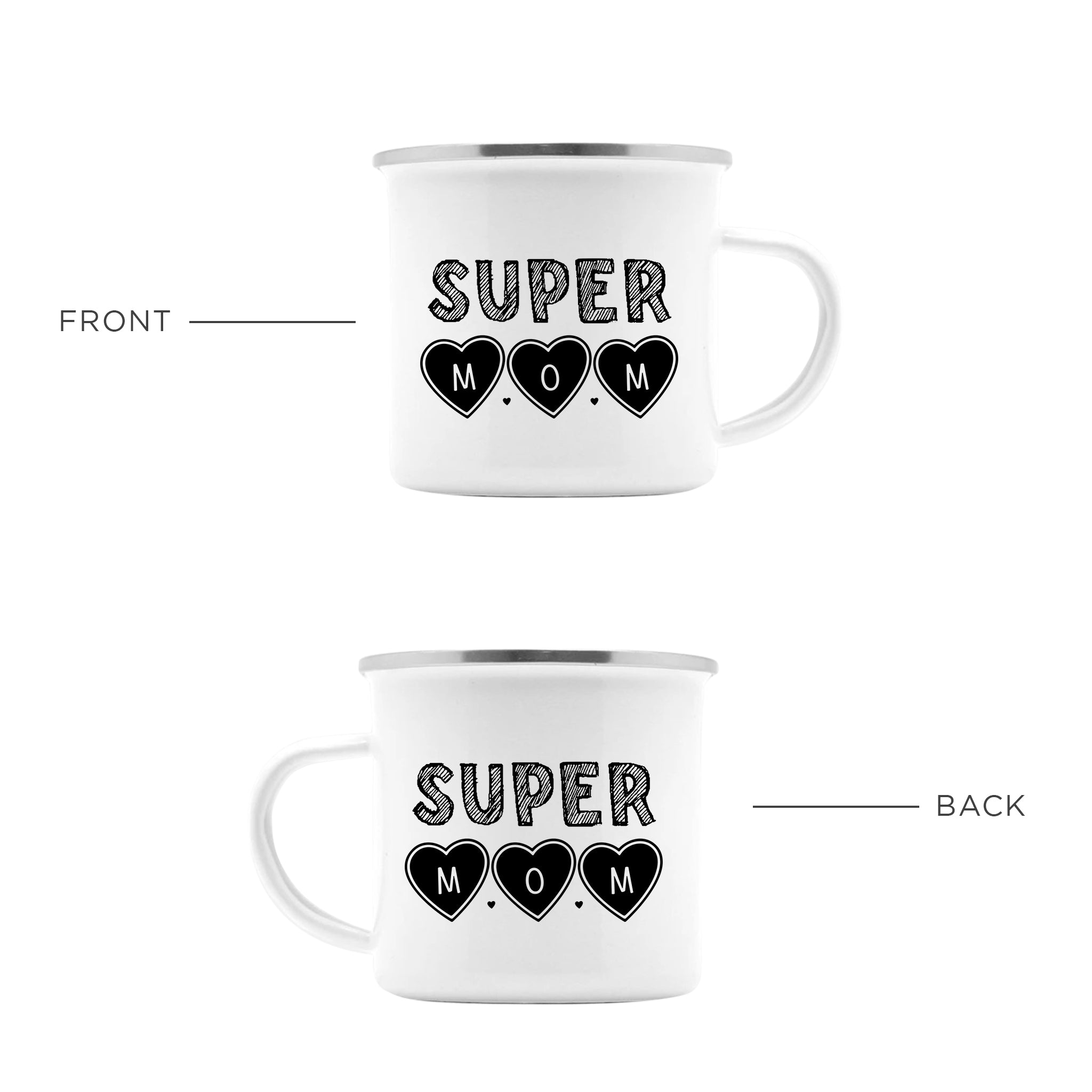 Super Mom Enamel Camping Mug