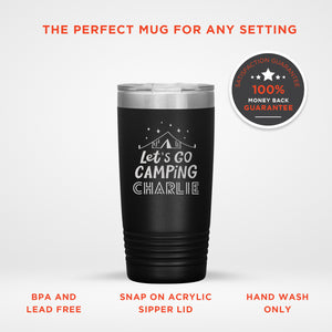 Let's Go Camping! Personalized Tumbler