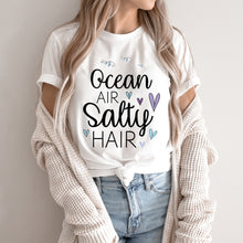Ocean Air Salty Hair Funny Summer Girls Vacation Shirt