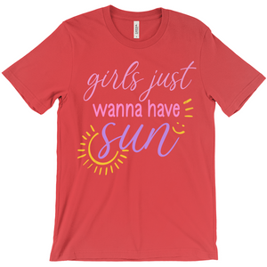 Girls Just Wanna Have Fun Shirt, Colorful Fun Girls Shirt
