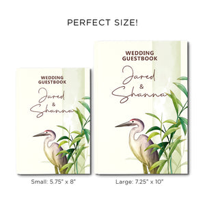 Asian Botanical Art Personalized Hardcover Wedding Book