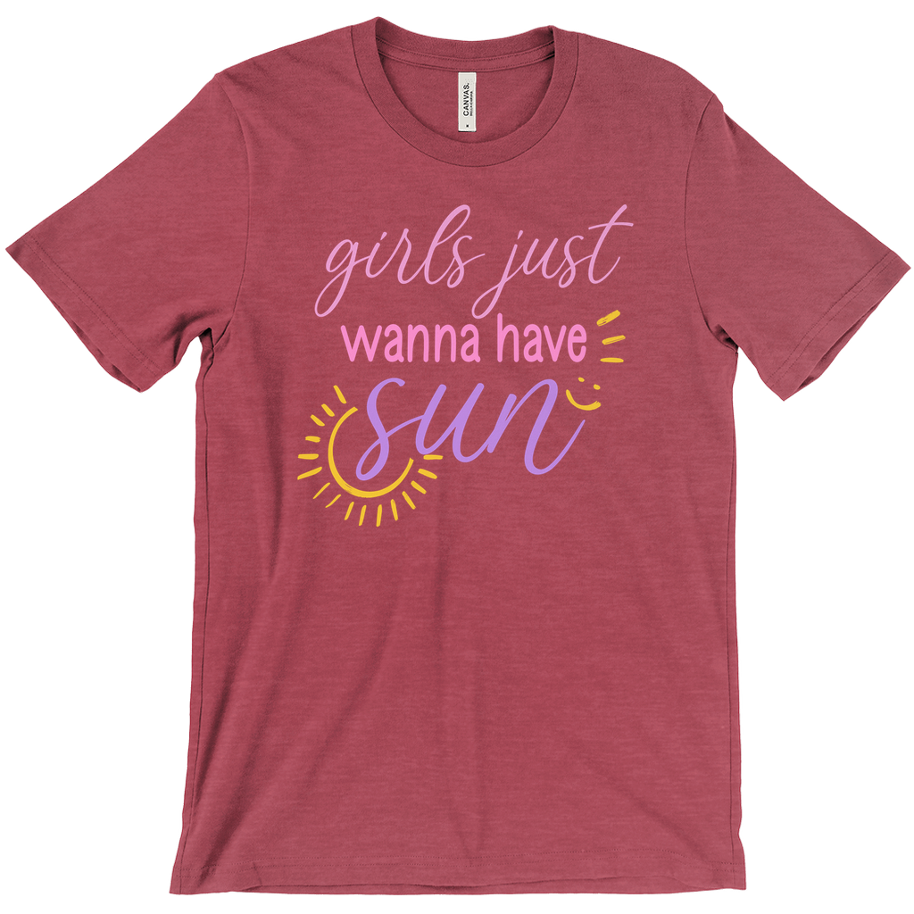 Girls Just Wanna Have Fun Shirt, Colorful Fun Girls Shirt