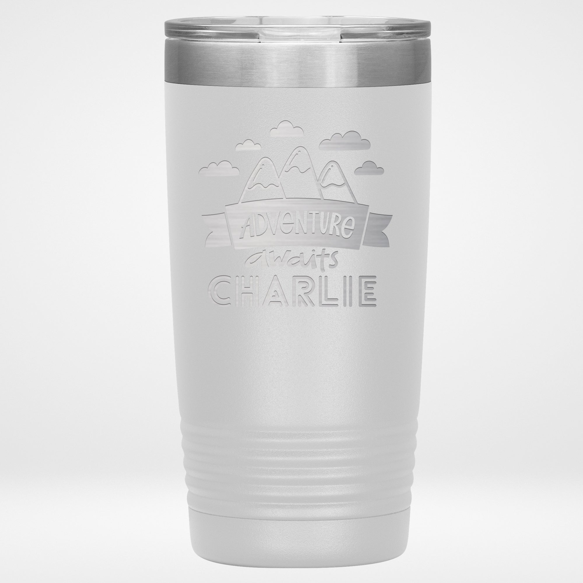 Adventure Awaits Engraved Stainless Steel Tumbler