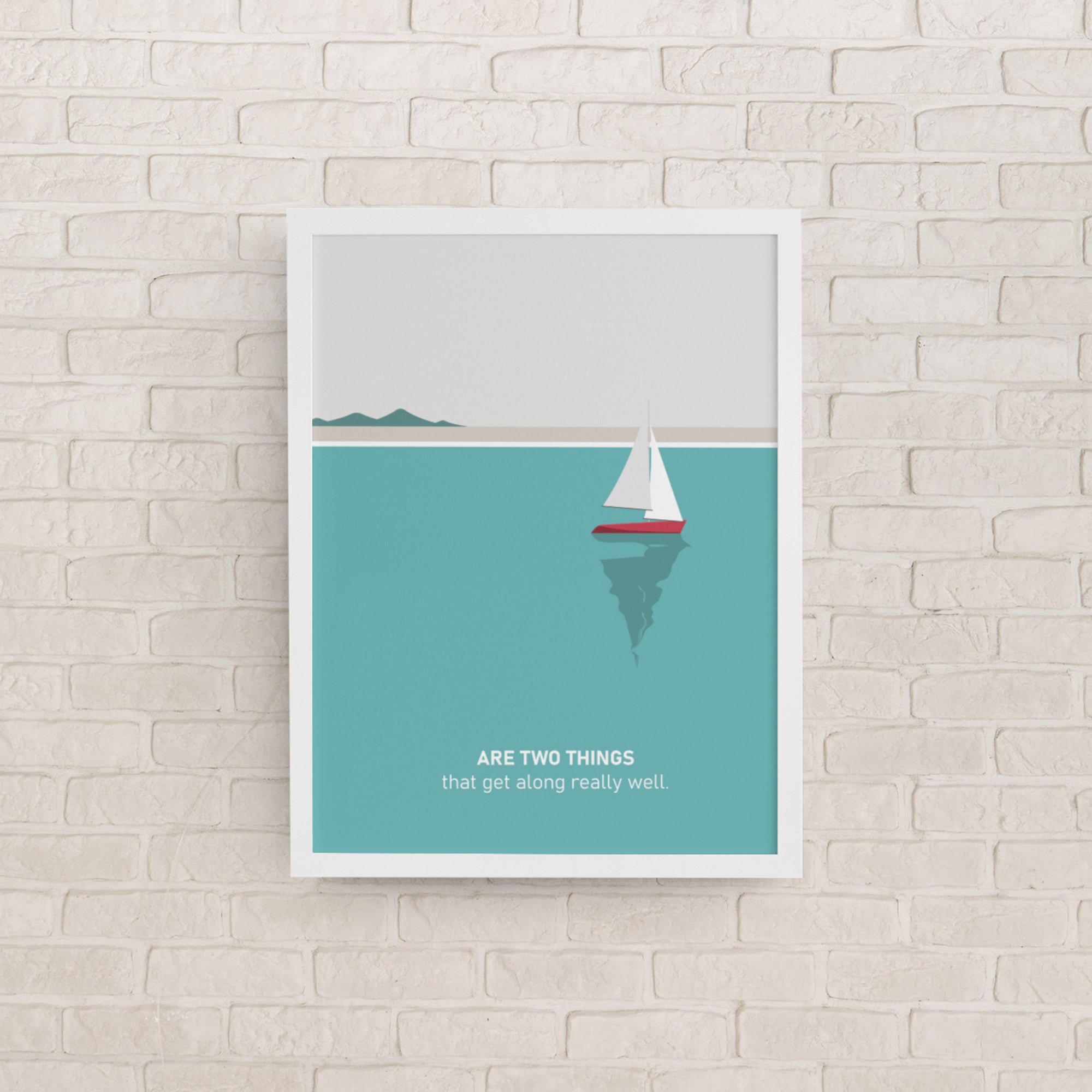 The Beach And I Framed Art Print Set of Two