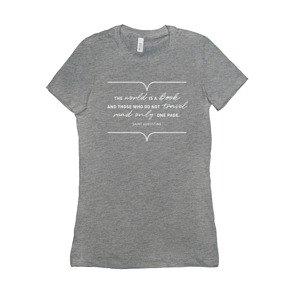 The World Is A Book Women's T-Shirt - Cute Tee For Her