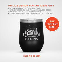 Adventure Begins 12oz Engraved Tumbler
