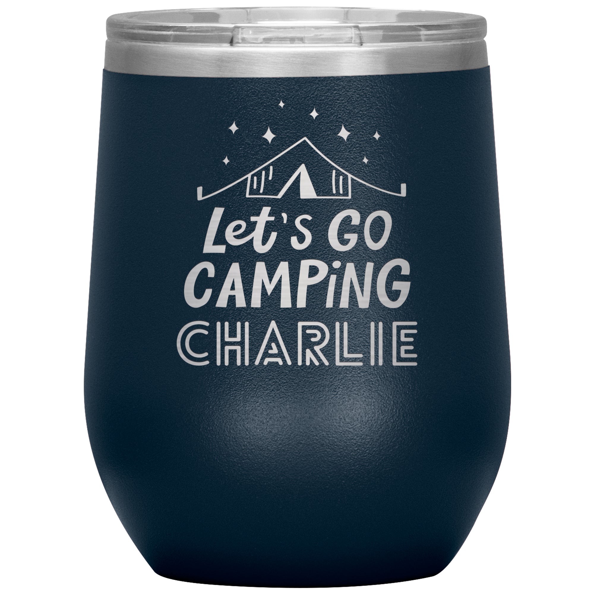 Let's Go Camping Personalized Travel Mug