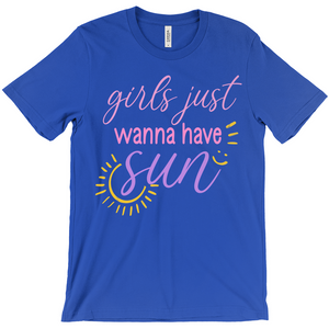 Girls Just Wanna Have Fun Shirt, Colorful Fun Girls Shirt