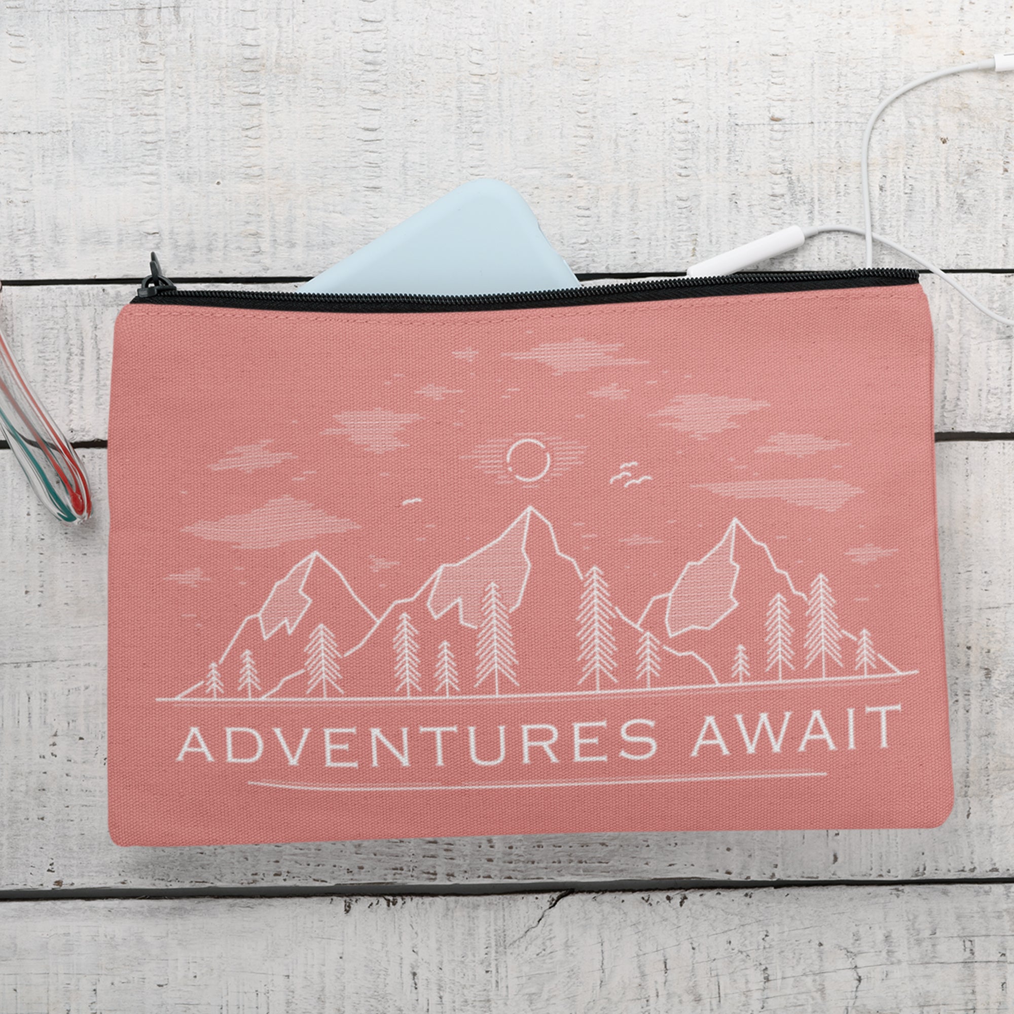 Adventures Await Personalized Essentials Holder Pouch