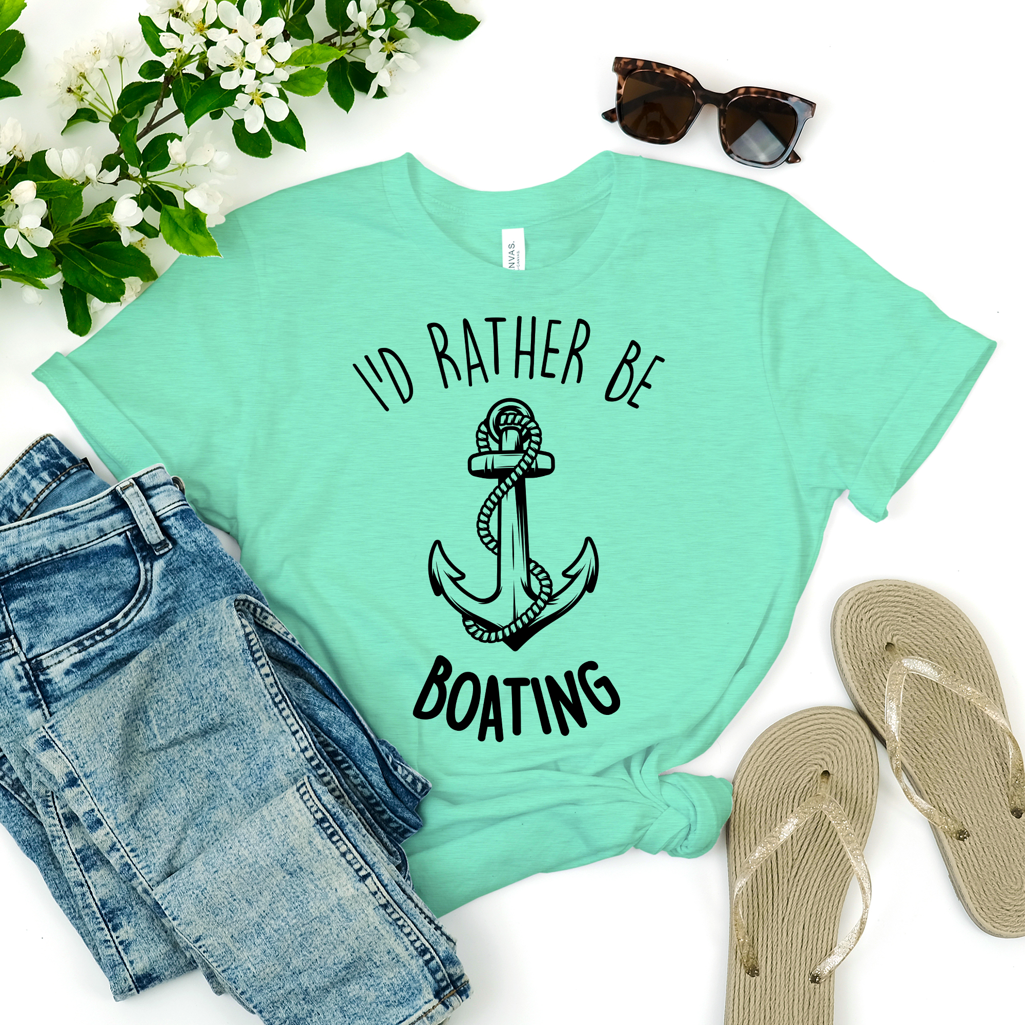 I'd Rather Be Boating - Anchor T-Shirt