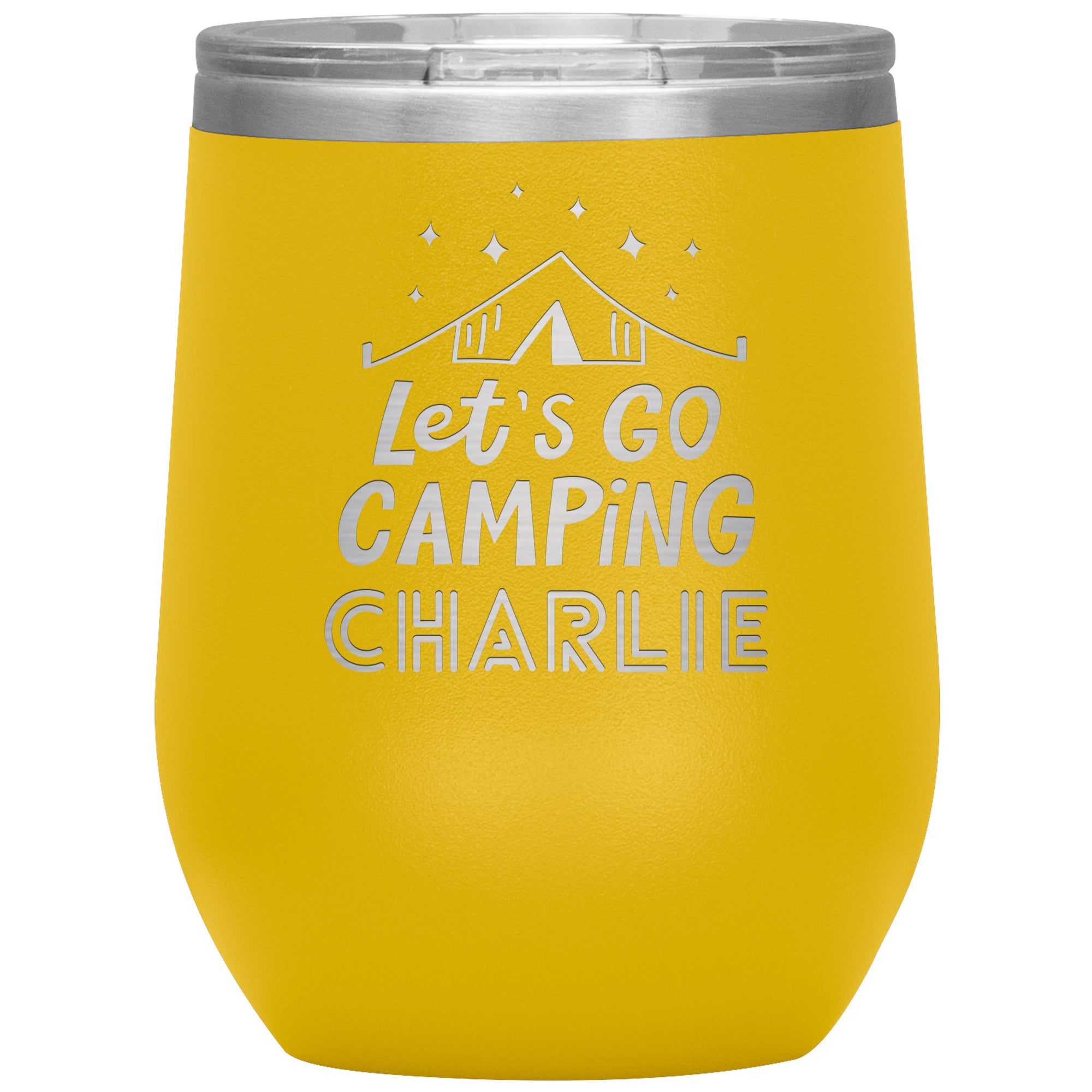 Let's Go Camping Personalized Travel Mug