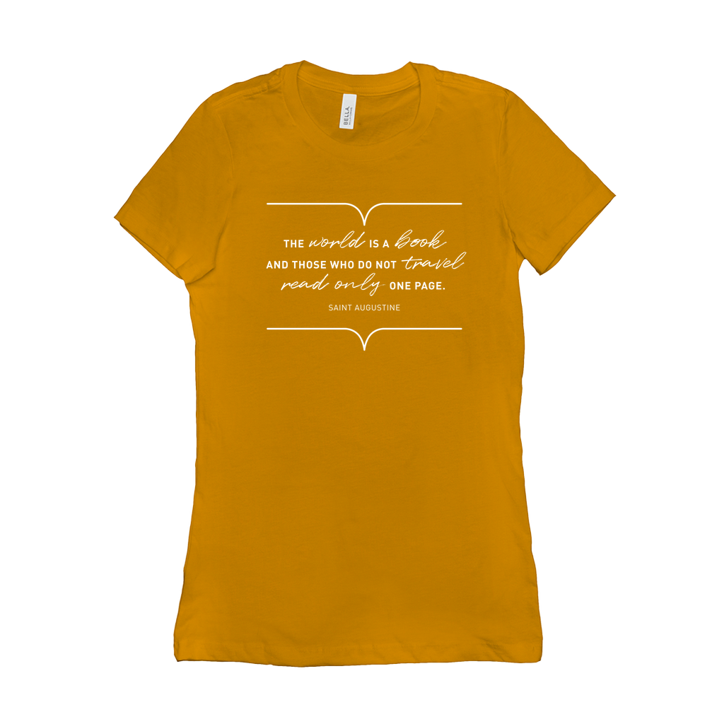 The World Is A Book Women's T-Shirt - Cute Tee For Her