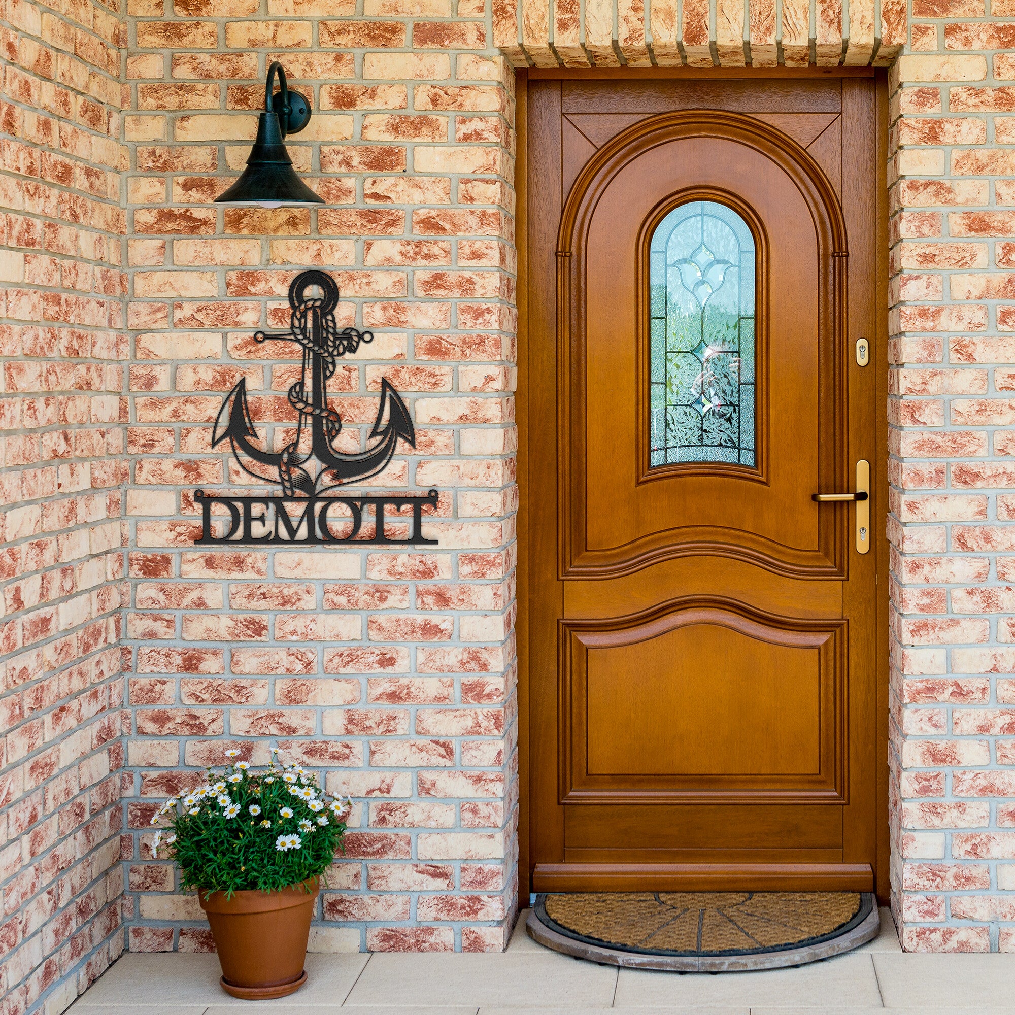 Die Cut Metal Anchor Name Sign