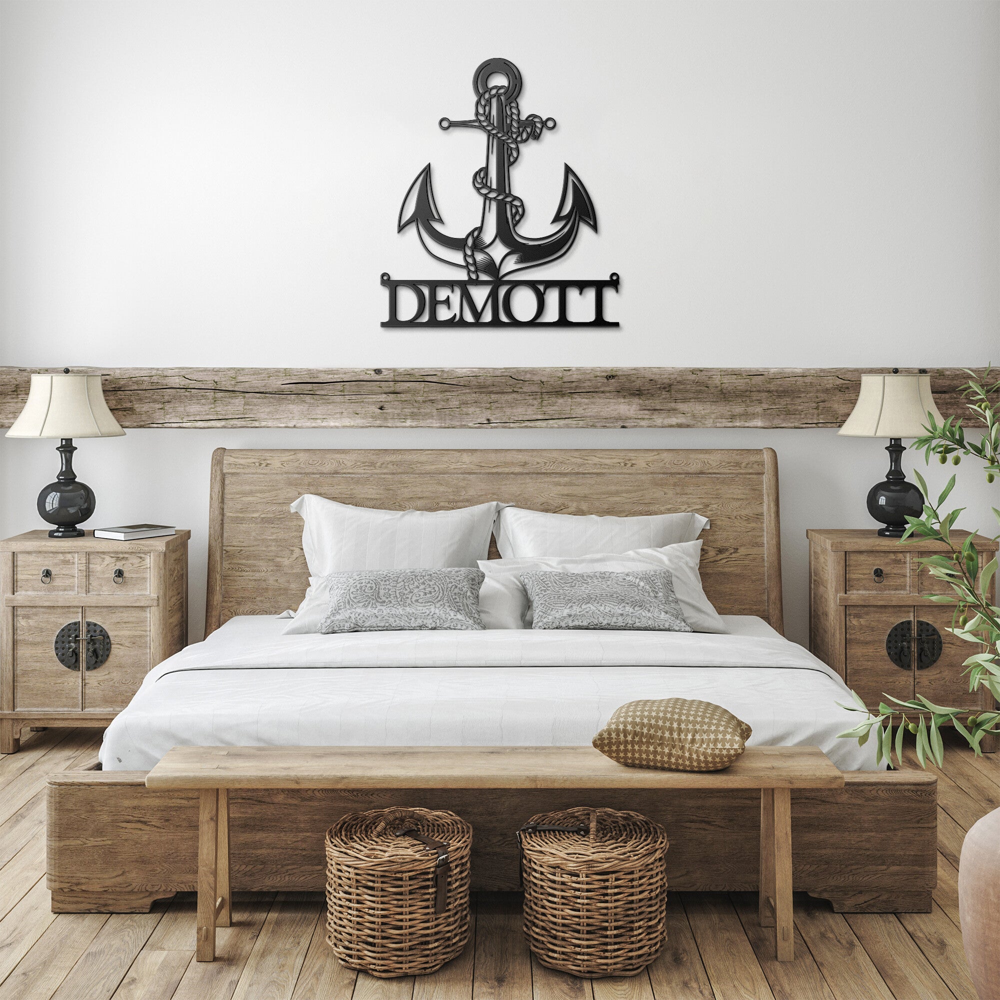 Die Cut Metal Anchor Name Sign