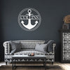 Load image into Gallery viewer, Custom Anchor &amp; Rope Name Die-cut Metal Sign