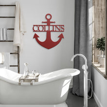 Personalized Metal Anchor Family Name Sign
