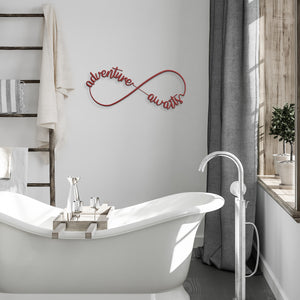 Adventure Awaits Metal Infinity Wall Sign