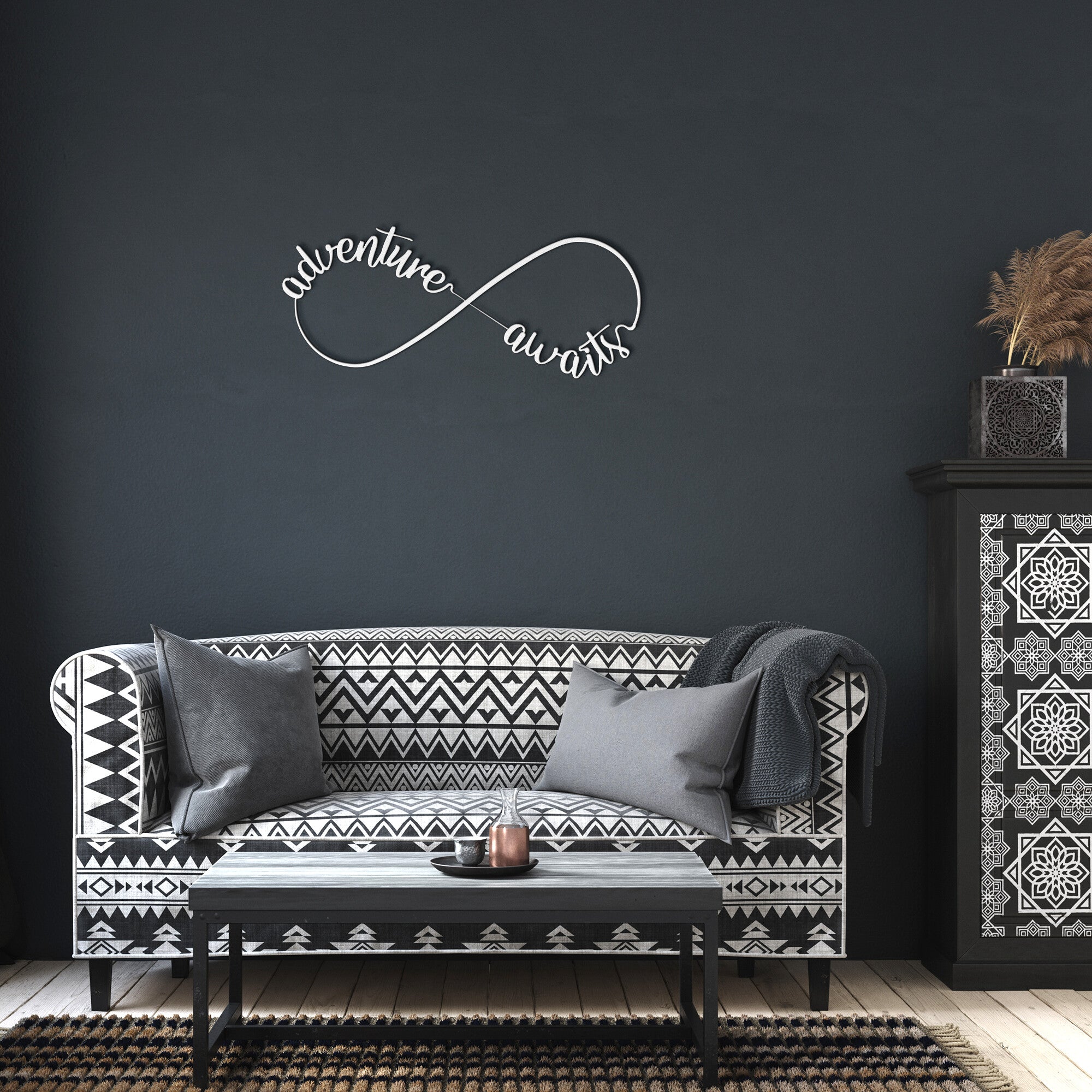 Adventure Awaits Metal Infinity Wall Sign