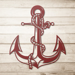 Anchor & Rope Metal Wall Art