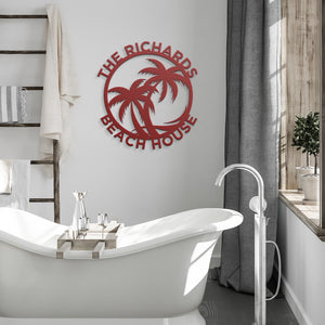 Personalized Family Beach House Sign